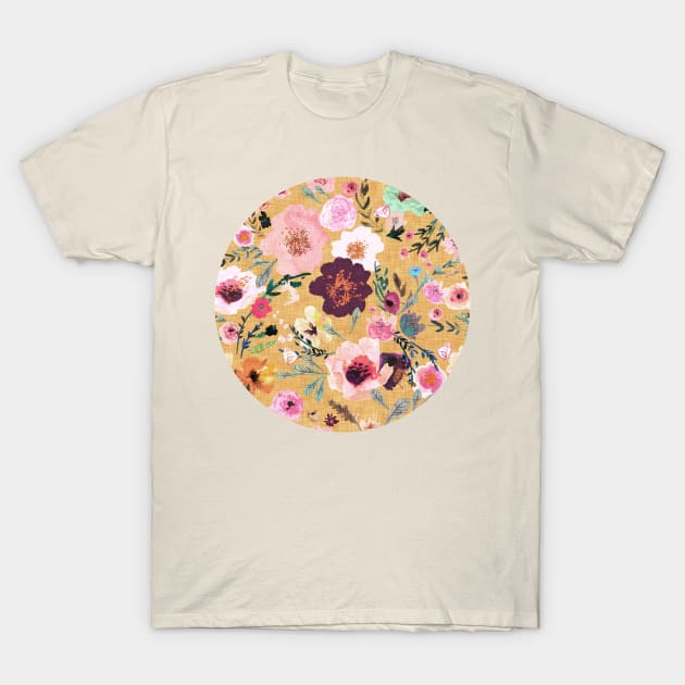 Burst into Bloom (gold) T-Shirt by EstherFallonLau